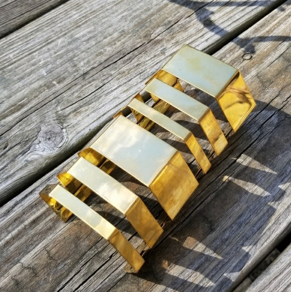 Huge statement gold brass gold cuff sculpture - Picture 1 of 5